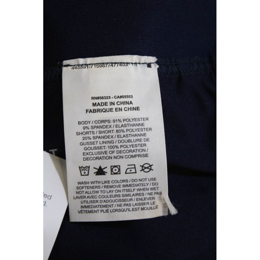 Nike Womens Pleated Mini Skort Dark Blue Striped Polyester Spandex Size XS - Picture 4 of 5